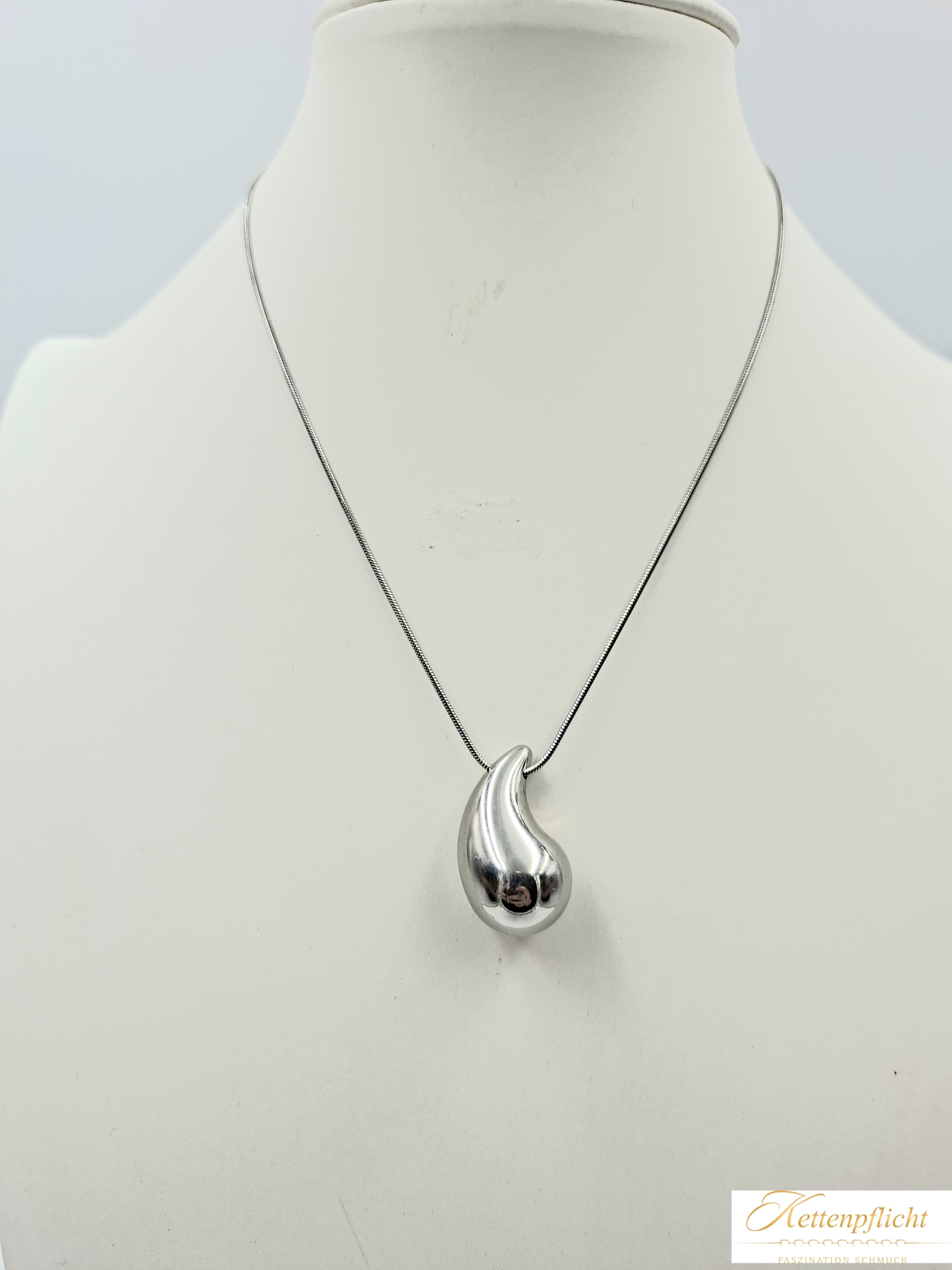 Edelstahlkette Tropfen