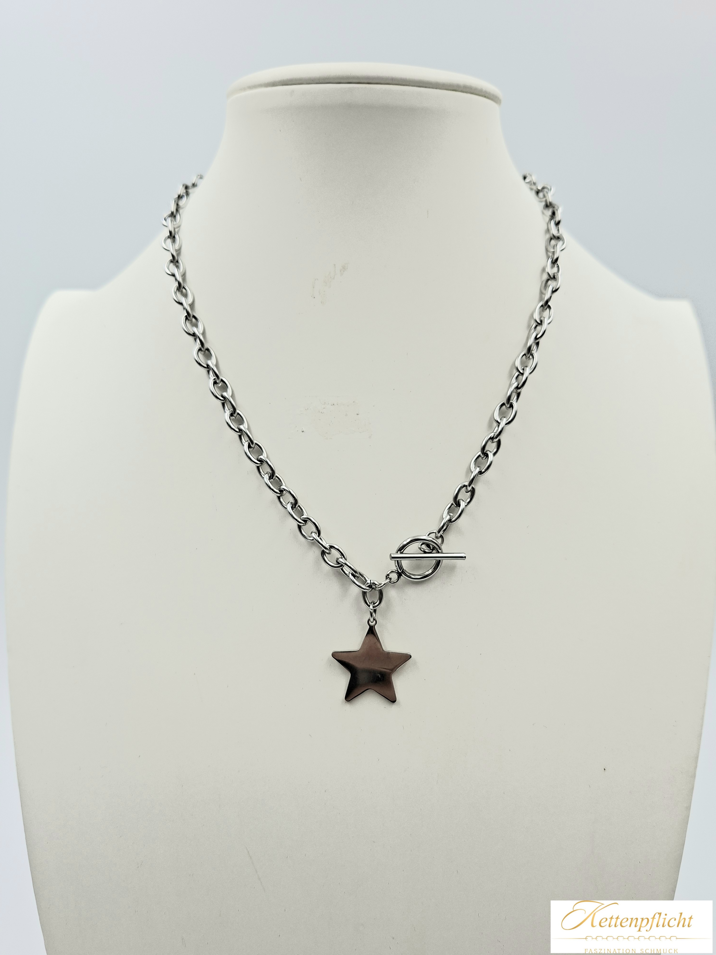 Edelstahlkette grob mit Stern