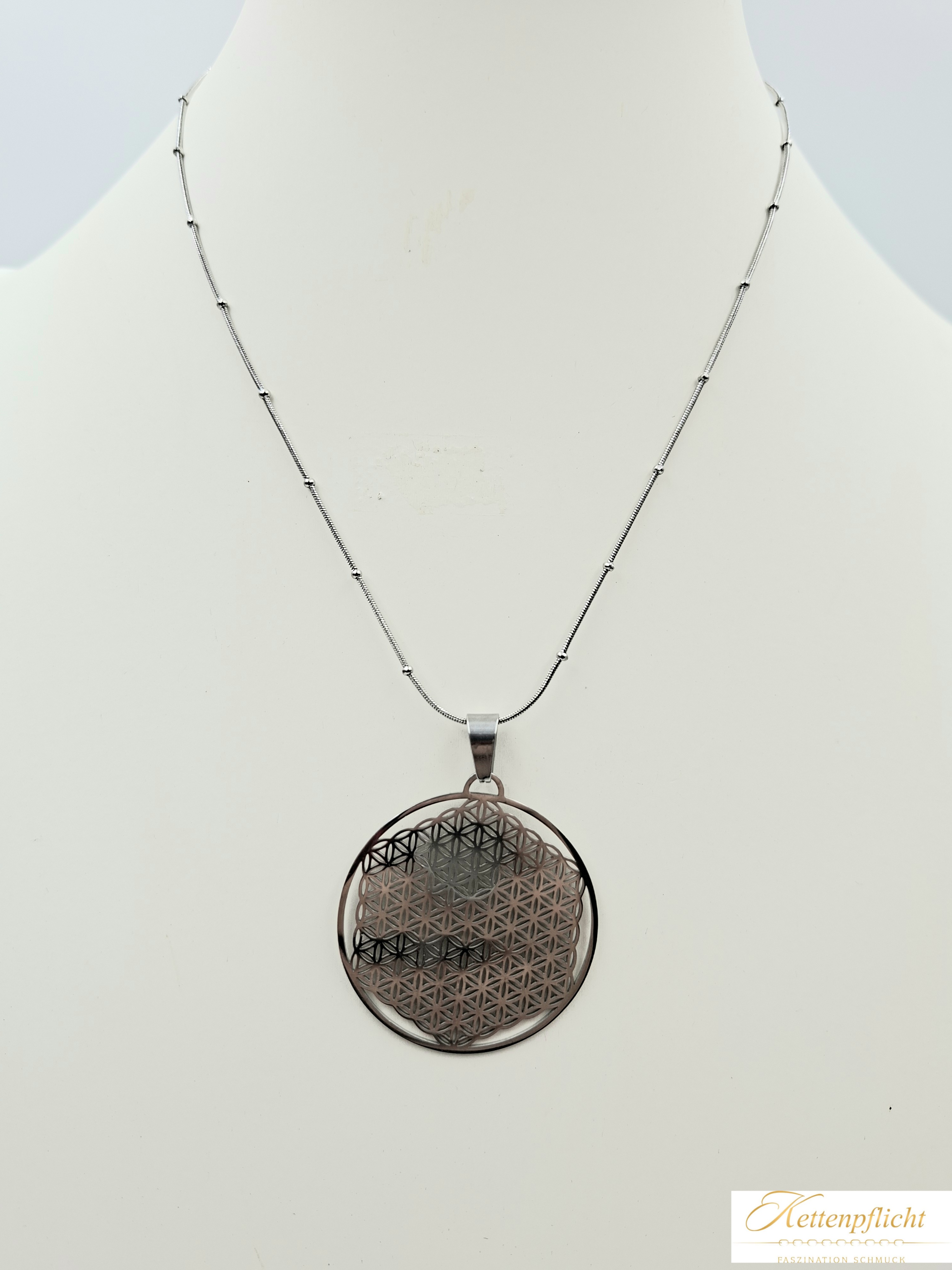 Kette Silber Blume des Lebens